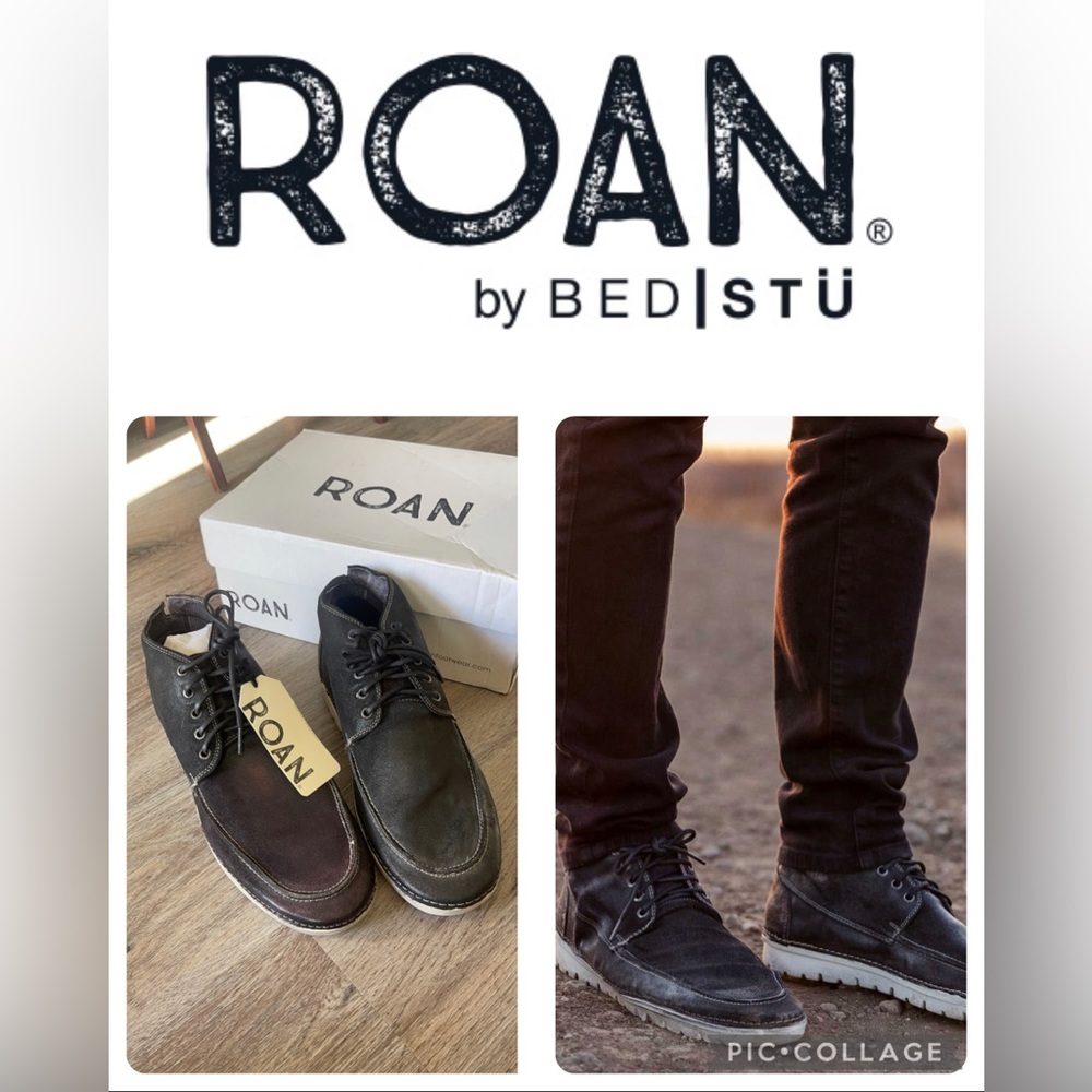Roan by Bed | Stu “Tobias” Black Oiled Suede Chukka Boot Size 11